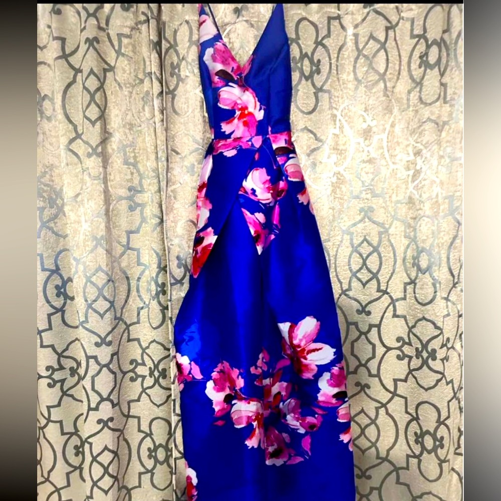 Floral Blue and Pink Dress